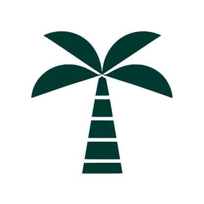 Segmented Palm Tree Logo #003932