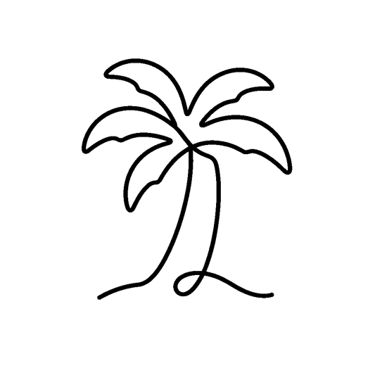 Single Line Palm Tree Logo