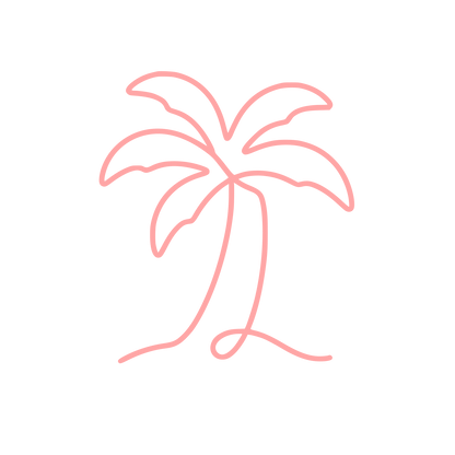 Single Line Palm Tree Logo #ffa6a6