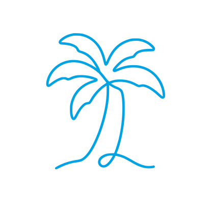 Single Line Palm Tree Logo #00a3e4