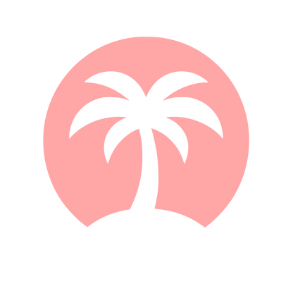 Palm Tree Circle Logo #ffa6a6