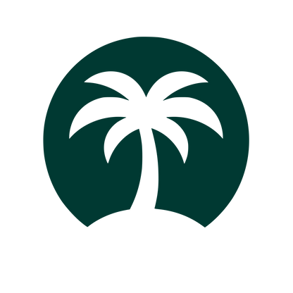Palm Tree Circle Logo #003932