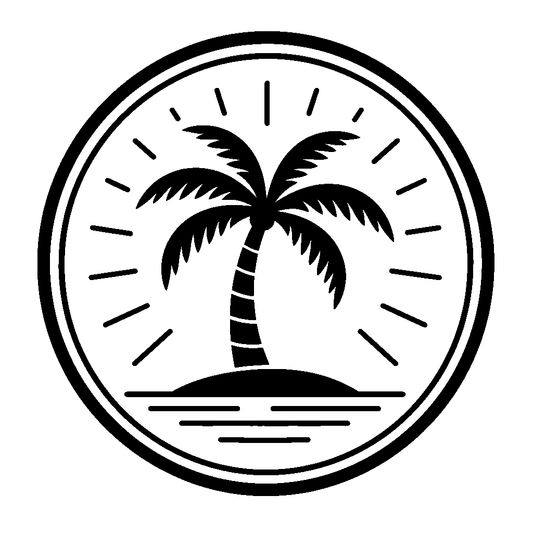 Palm Tree Island Circle Logo