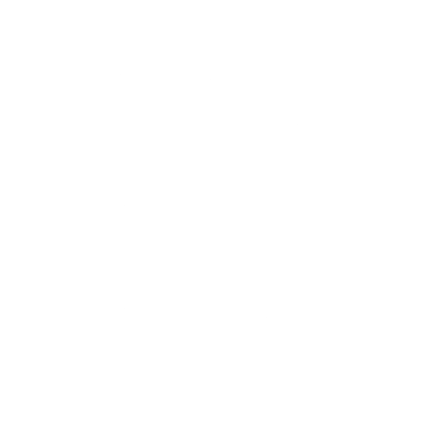 Art Deco Palm Tree Shield Logo #ffffff