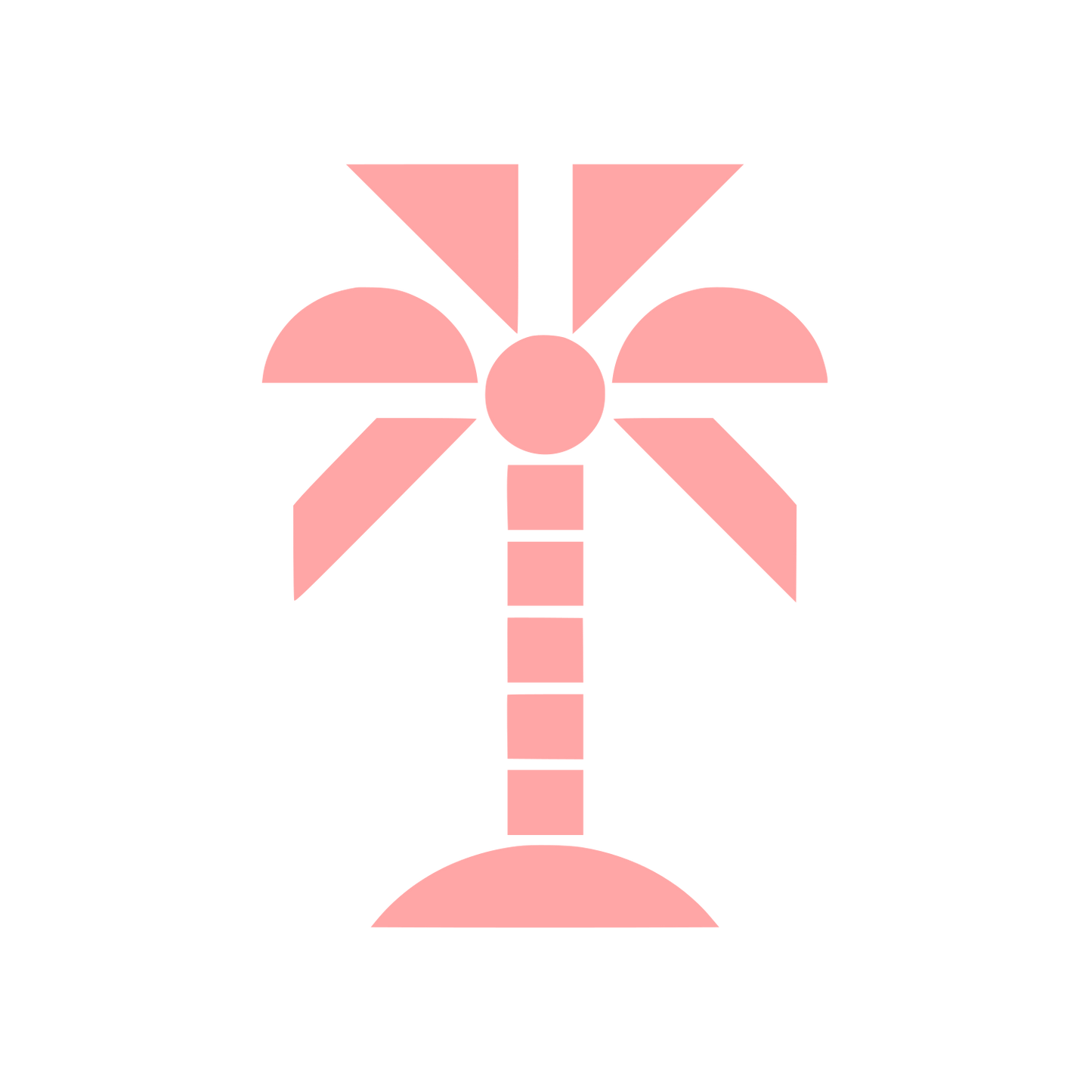 Geometric Palm Tree Logo #ffa6a6