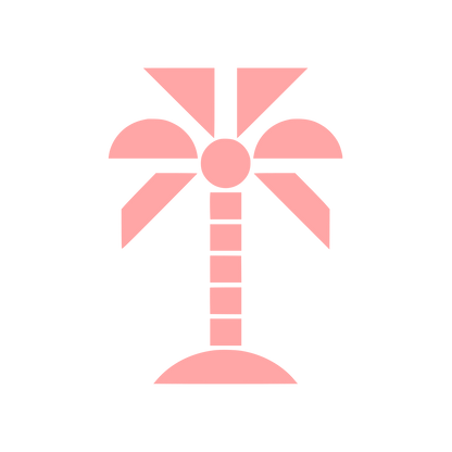Geometric Palm Tree Logo #ffa6a6