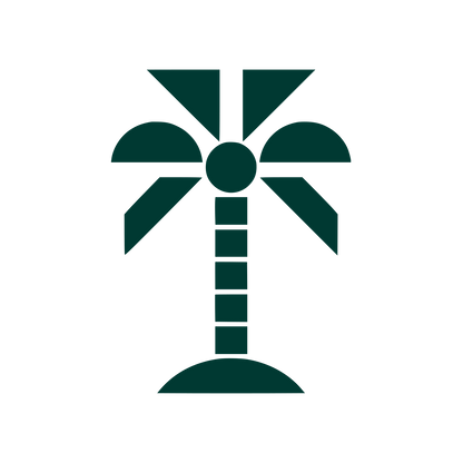 Geometric Palm Tree Logo #003932