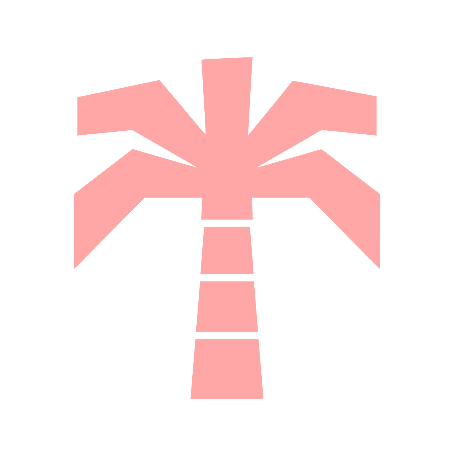 Geometric Palm Tree Logo #ffa6a6