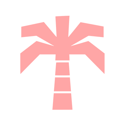 Geometric Palm Tree Logo #ffa6a6