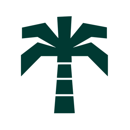 Geometric Palm Tree Logo #003932