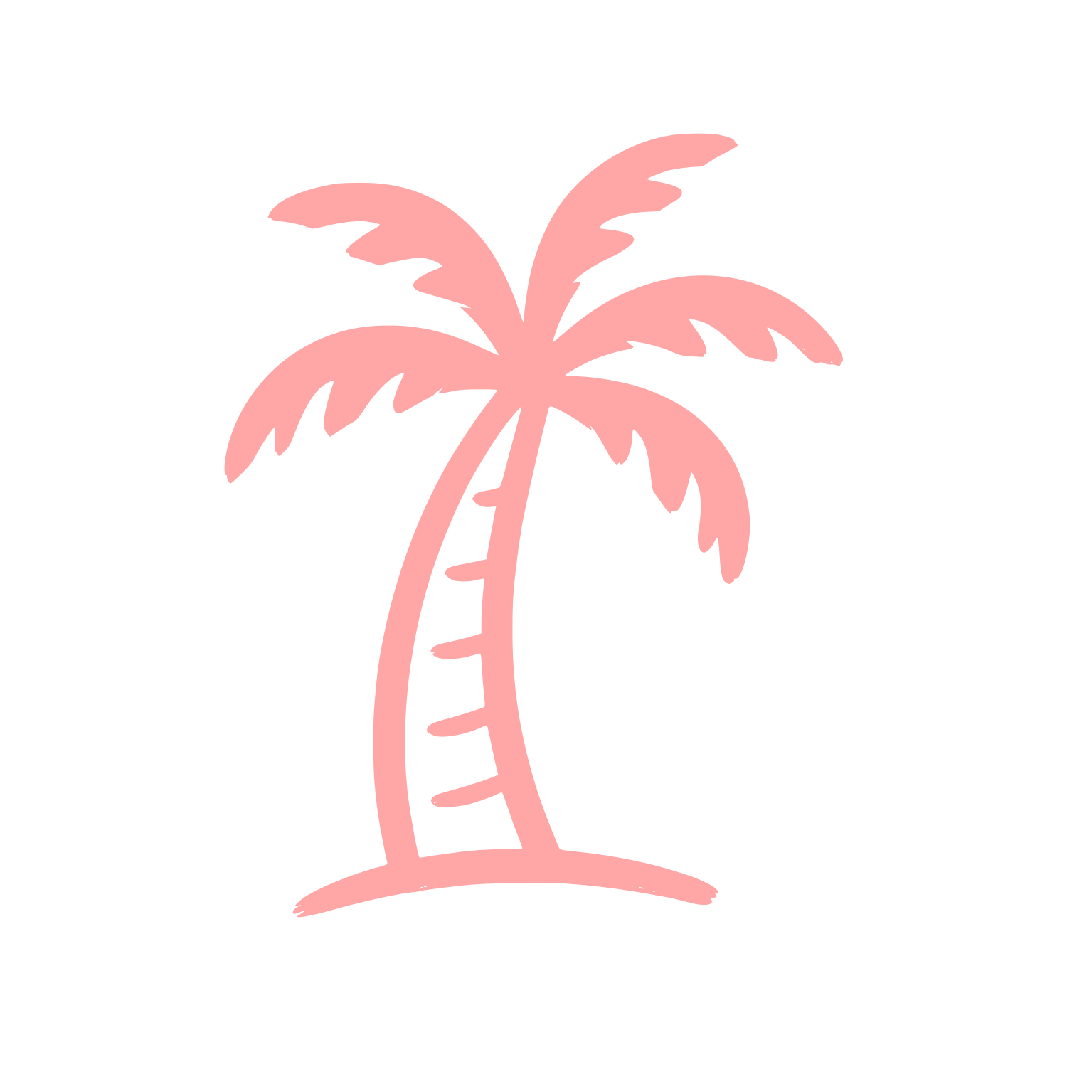 Palm Tree Silhouette Logo #ffa6a6