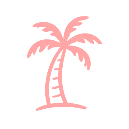 Palm Tree Silhouette Logo #ffa6a6
