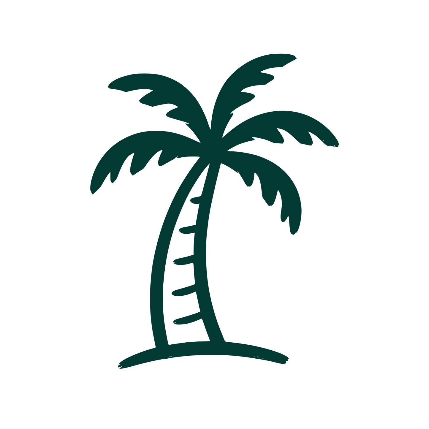 Palm Tree Silhouette Logo #003932