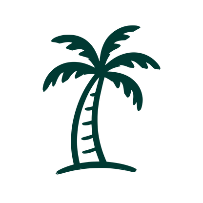 Palm Tree Silhouette Logo #003932