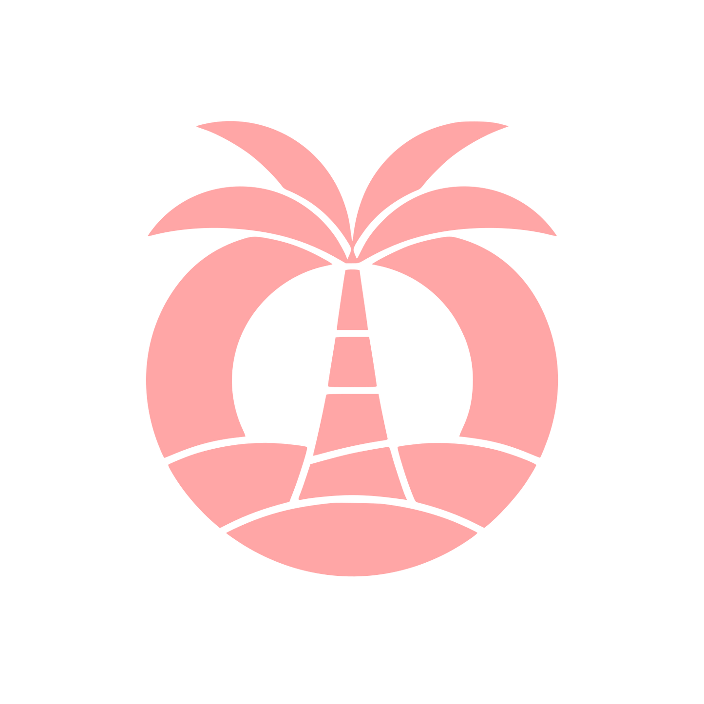 Palm Tree Circle Logo #ffa6a6