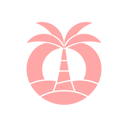 Palm Tree Circle Logo #ffa6a6