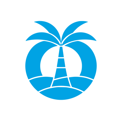 Palm Tree Circle Logo #00a3e4