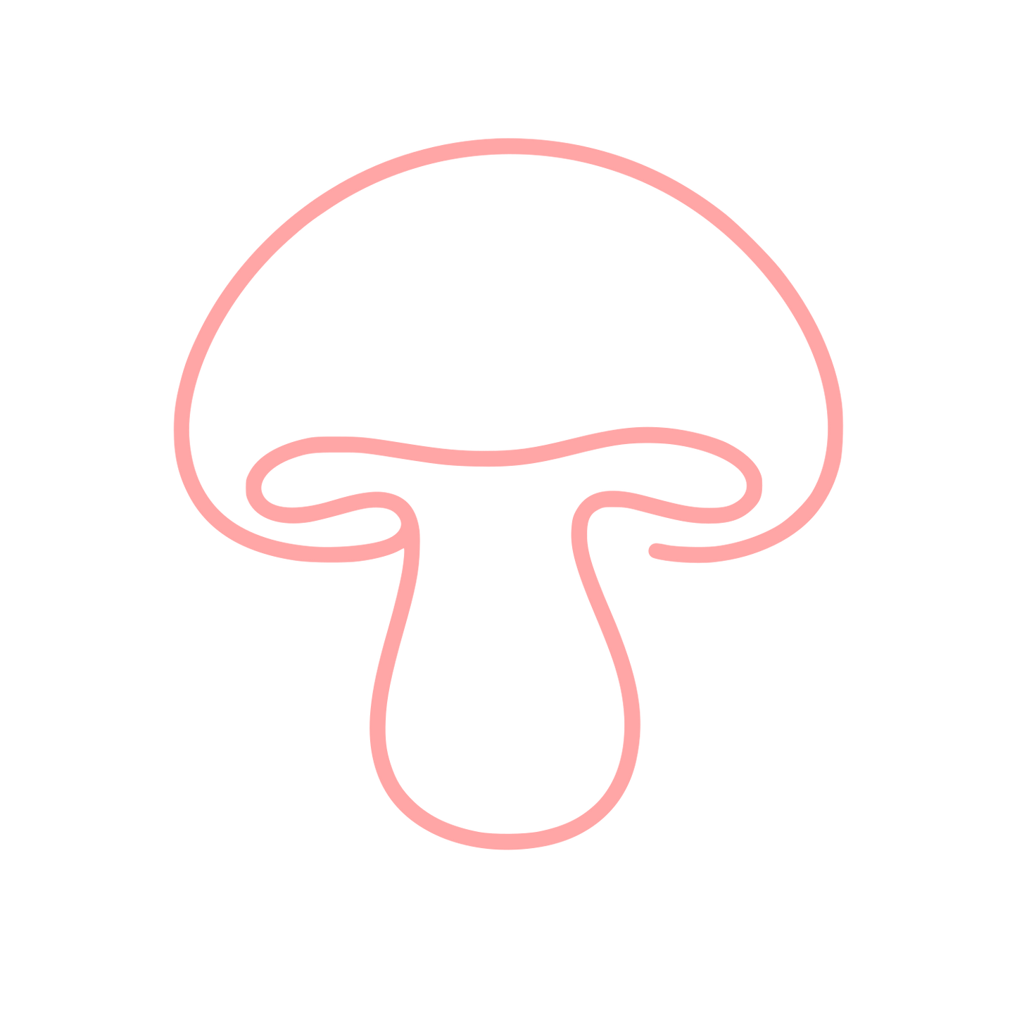 Mushroom Outline Logo #ffa6a6