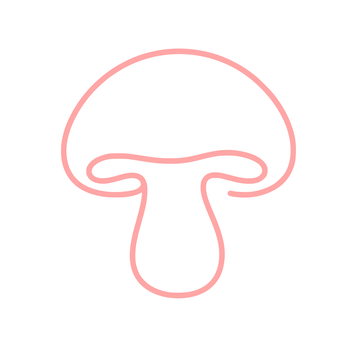Mushroom Outline Logo #ffa6a6