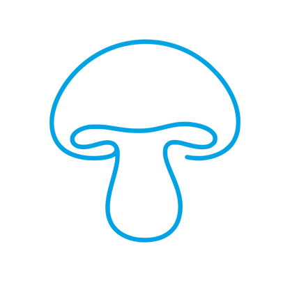 Mushroom Outline Logo #00a3e4