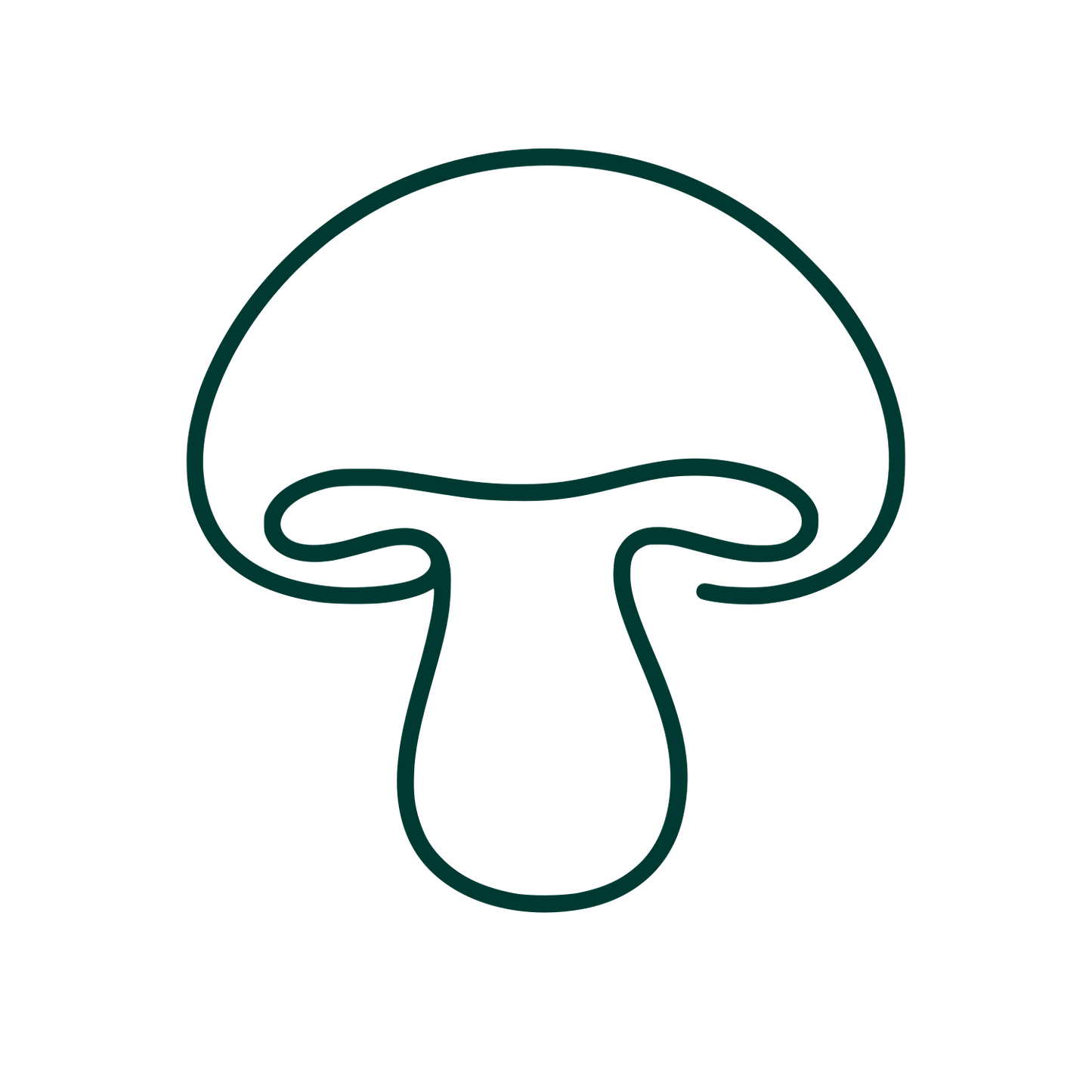 Mushroom Outline Logo #003932