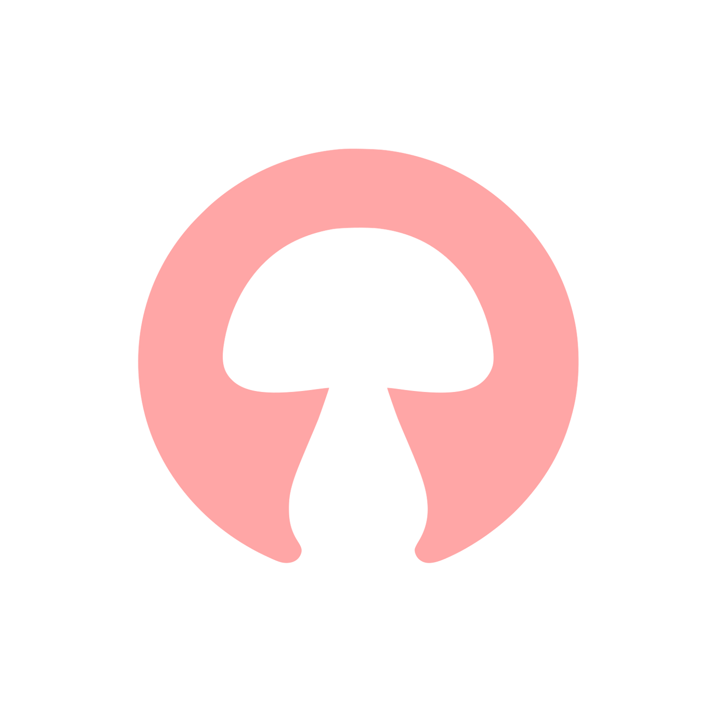 Mushroom Circle Logo #ffa6a6