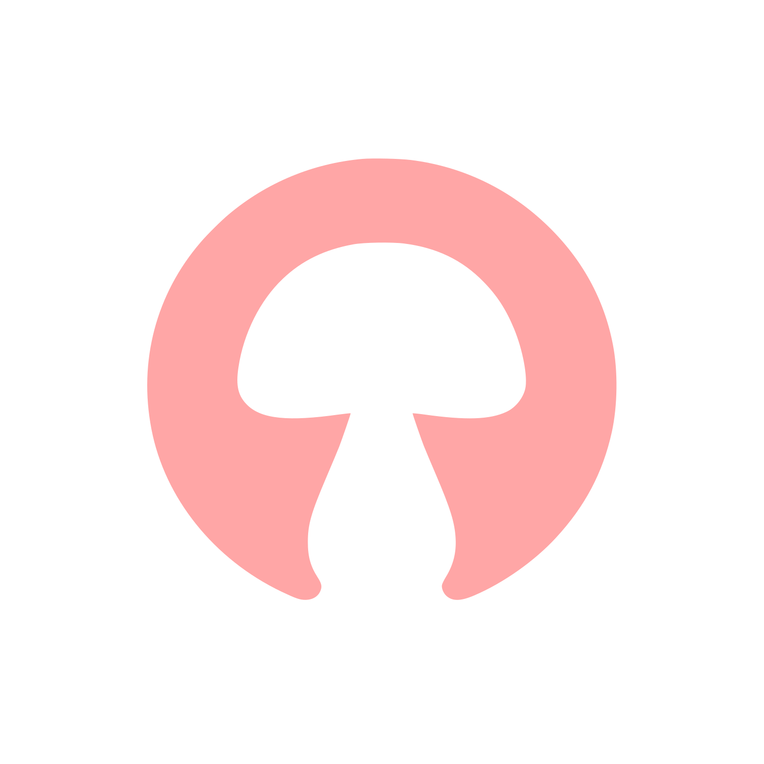Mushroom Circle Logo #ffa6a6