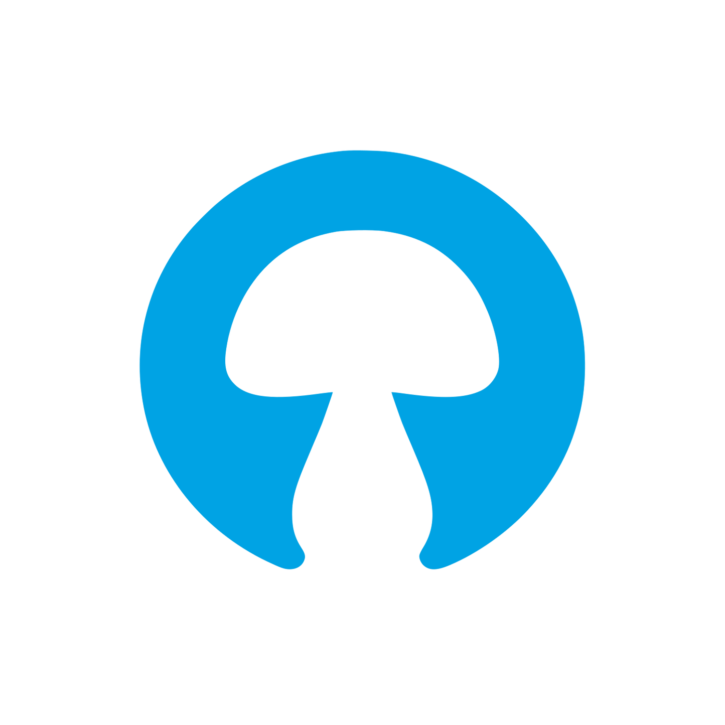 Mushroom Circle Logo #00a3e4