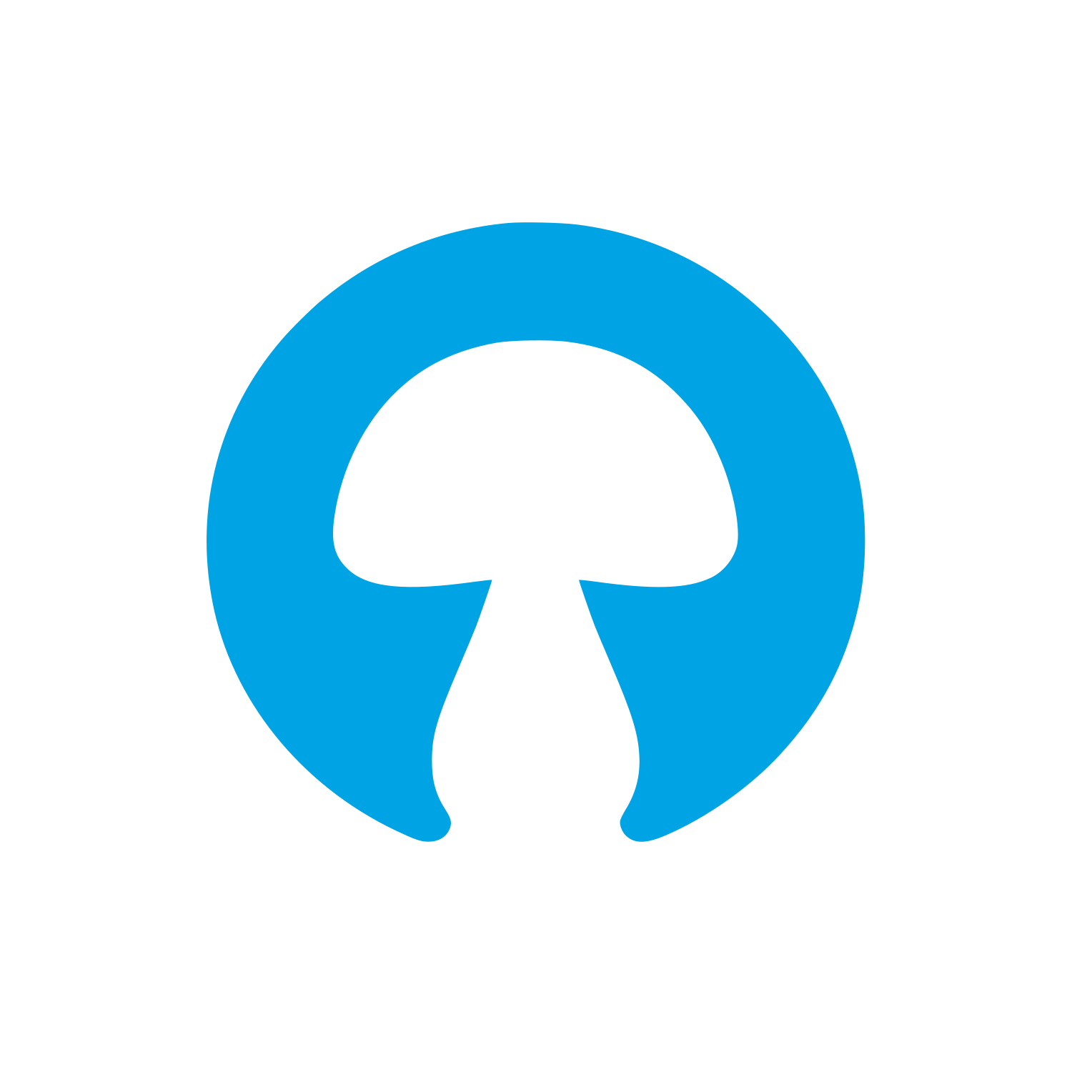 Mushroom Circle Logo #00a3e4