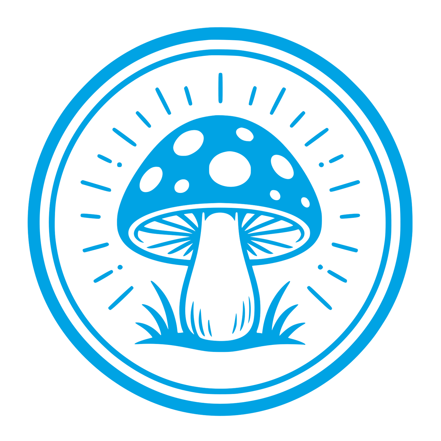 Mushroom Circle Badge Logo #00a3e4