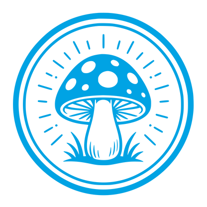 Mushroom Circle Badge Logo #00a3e4