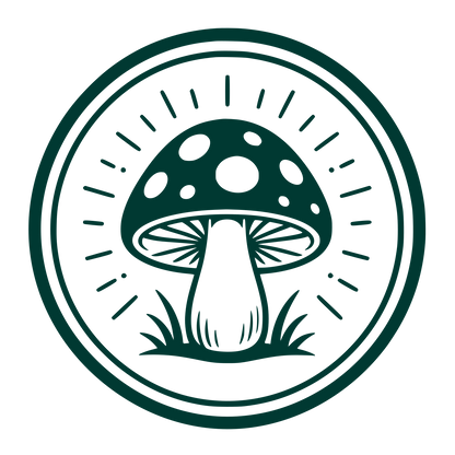 Mushroom Circle Badge Logo #003932