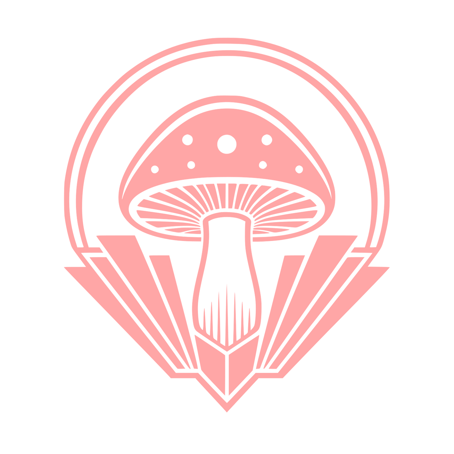 Art Deco Mushroom Logo #ffa6a6