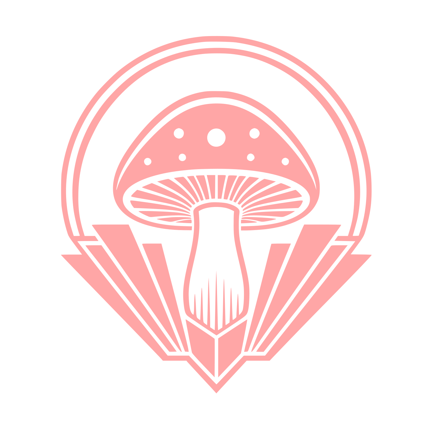 Art Deco Mushroom Logo #ffa6a6