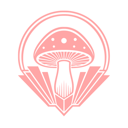 Art Deco Mushroom Logo #ffa6a6