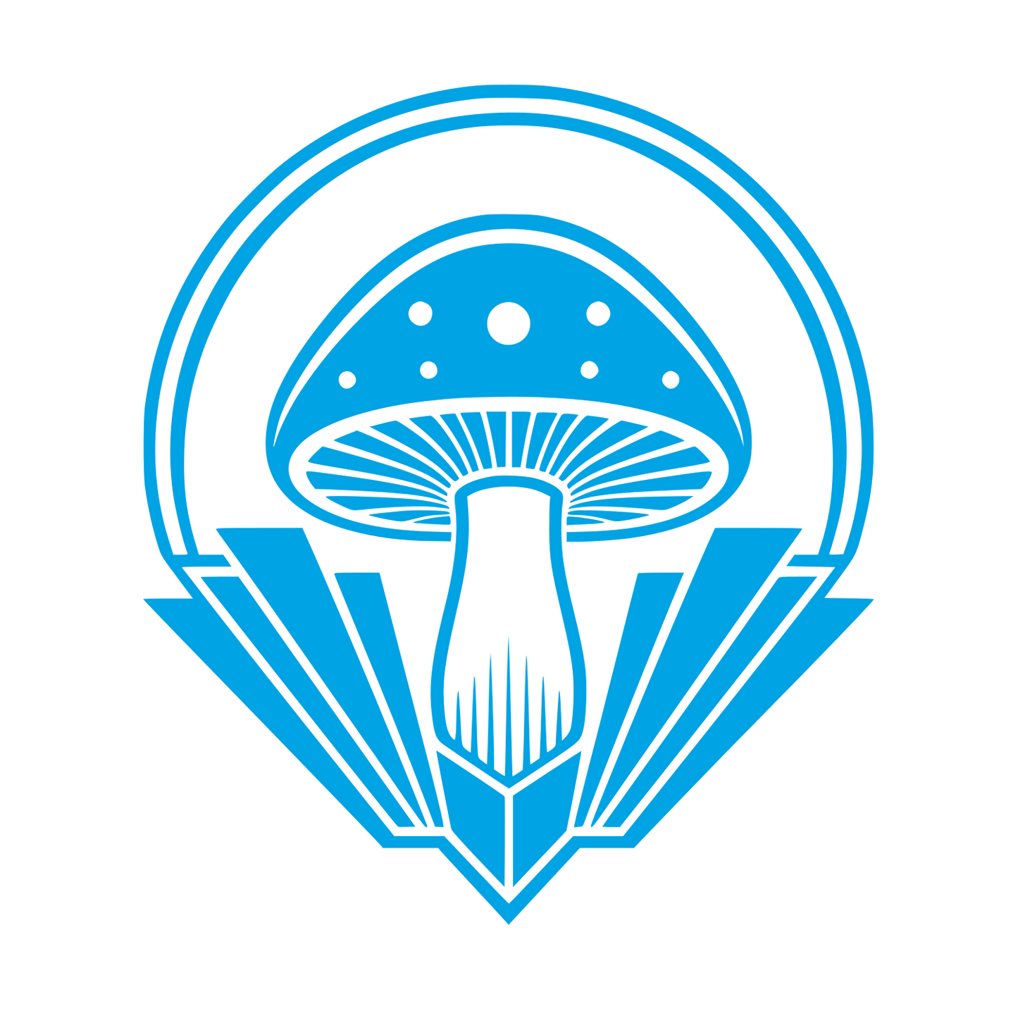 Art Deco Mushroom Logo #00a3e4