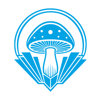 Art Deco Mushroom Logo #00a3e4