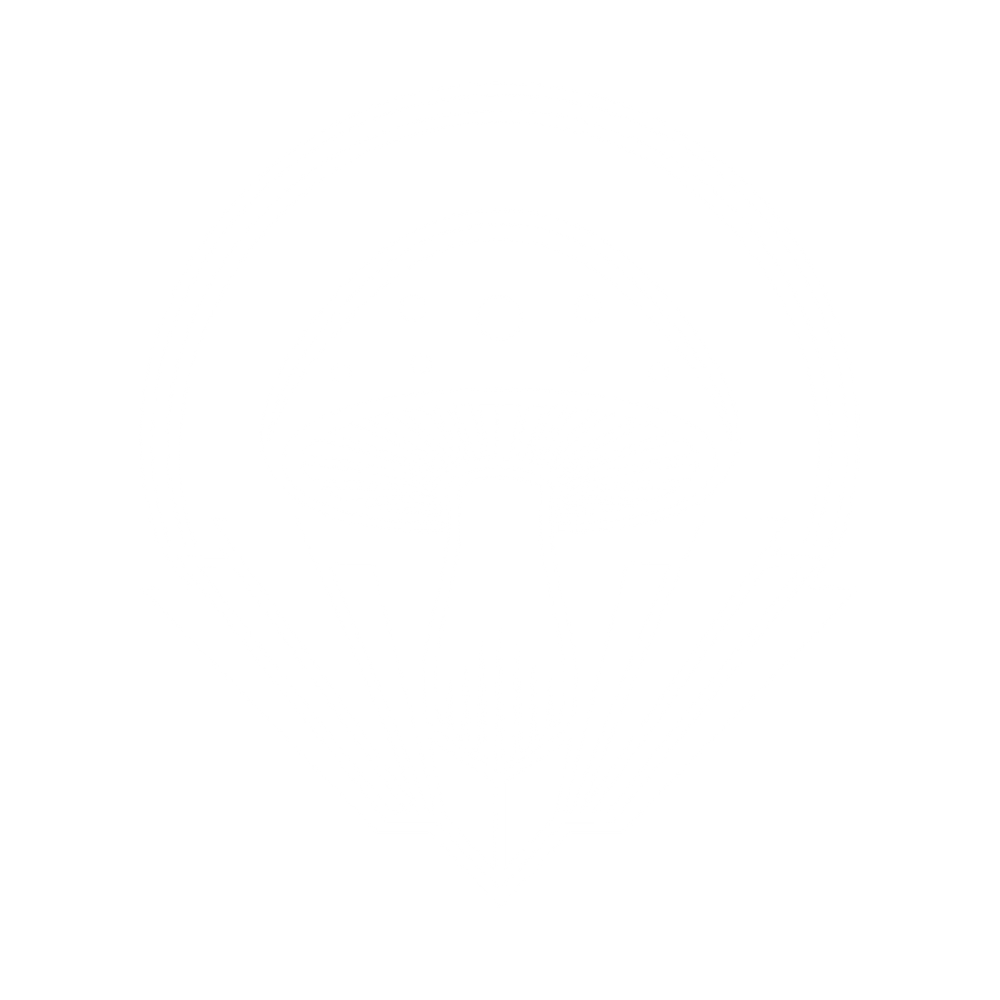 Art Deco Mushroom Logo #ffffff