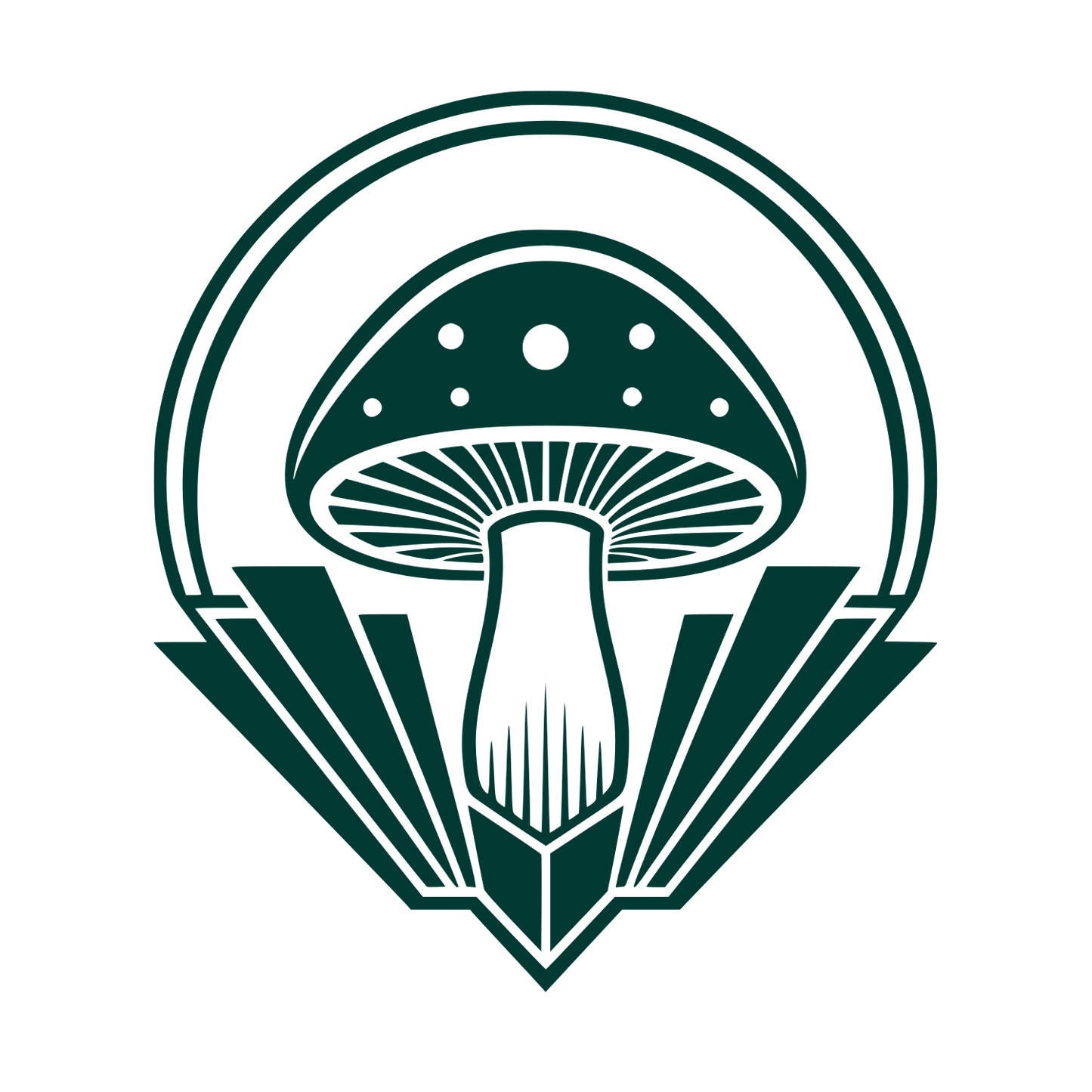 Art Deco Mushroom Logo #003932