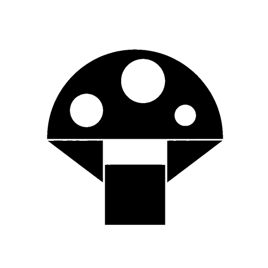 Geometric Mushroom Spots Logo