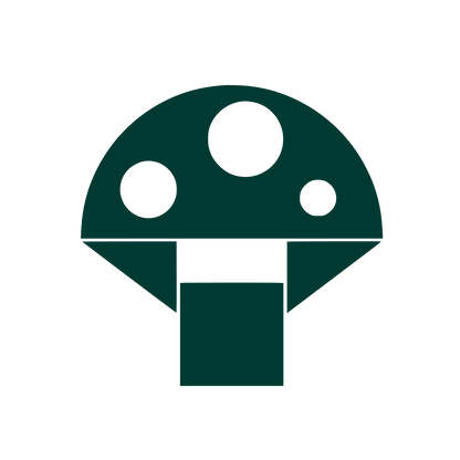 Geometric Mushroom Spots Logo #003932