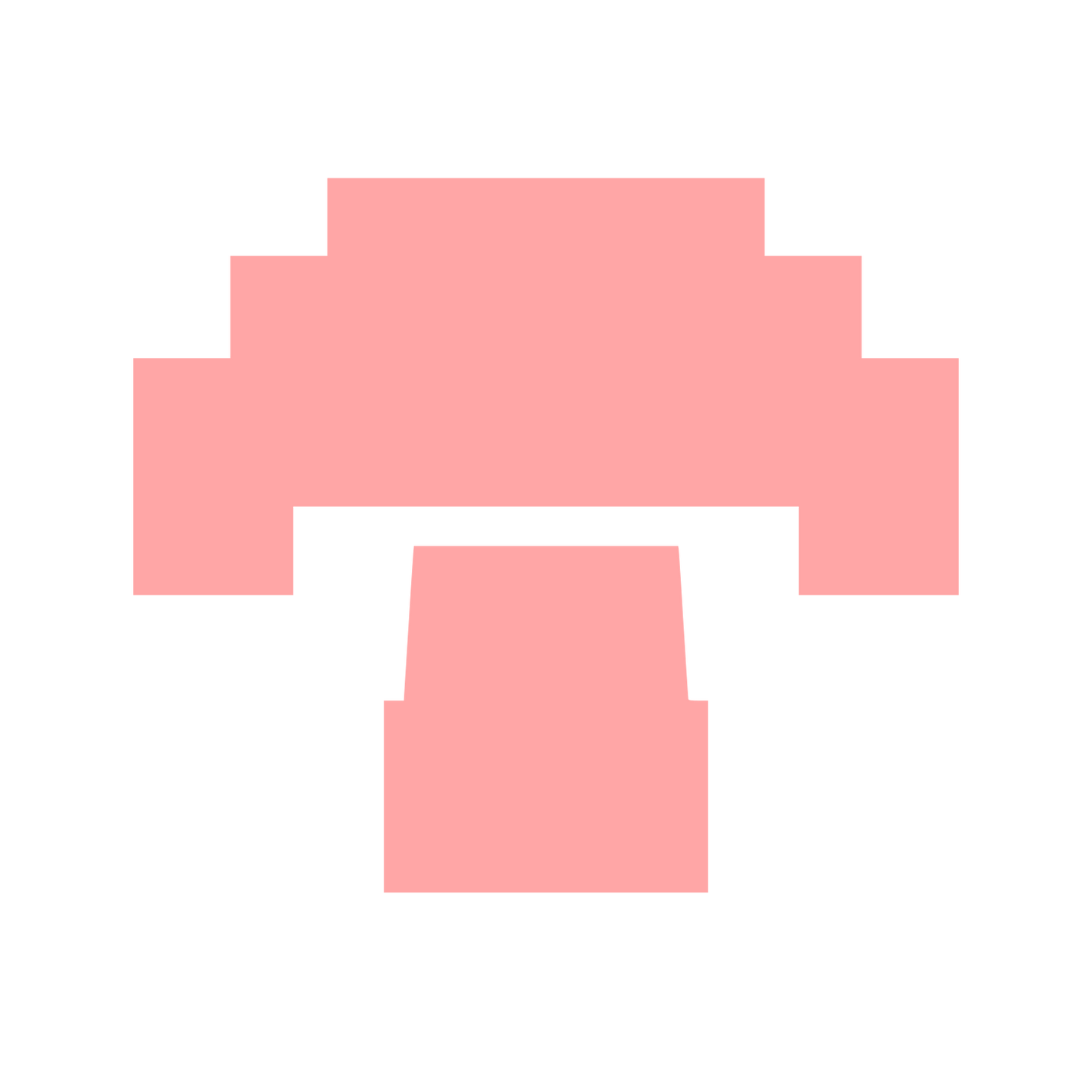 Pixel Mushroom Logo #ffa6a6