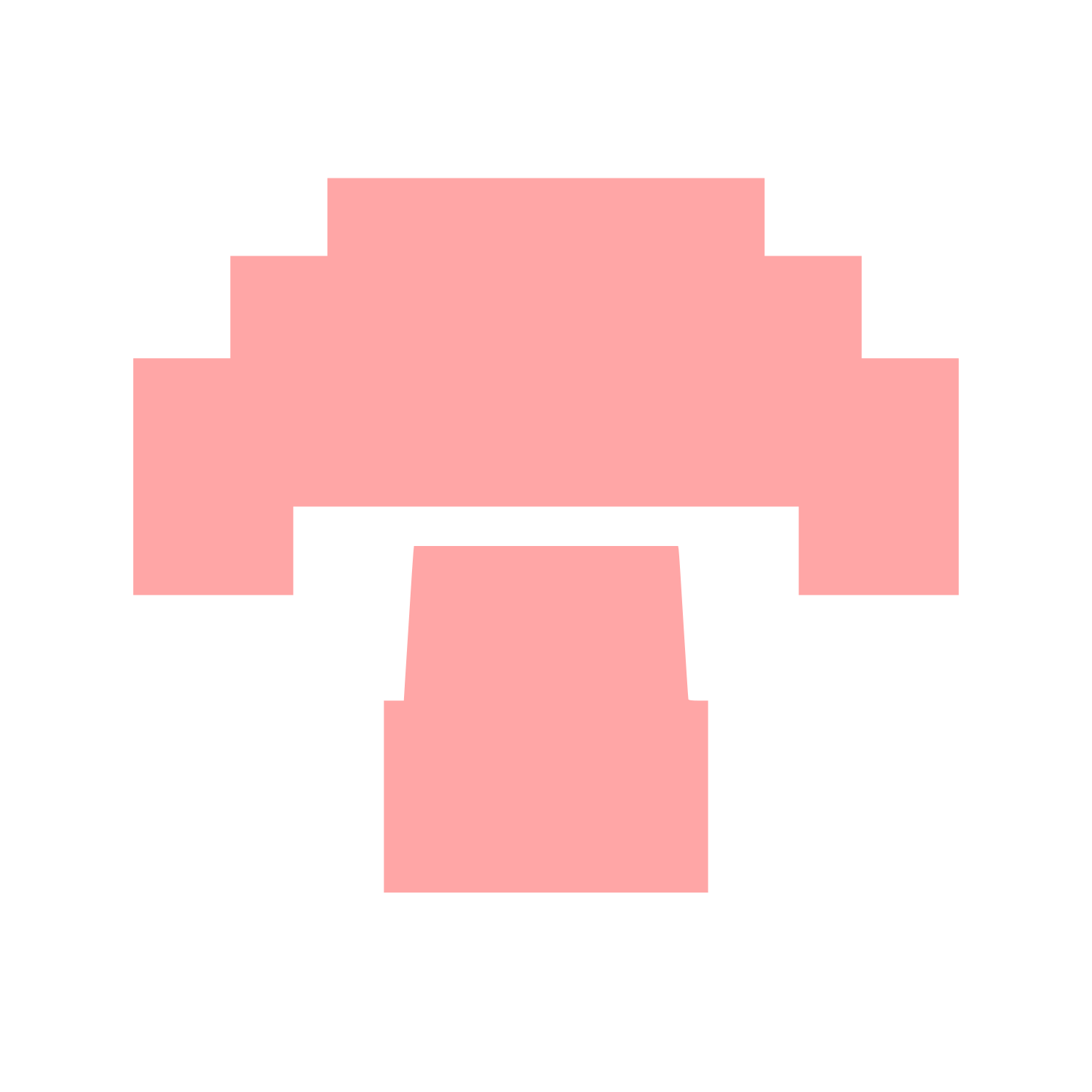 Pixel Mushroom Logo #ffa6a6