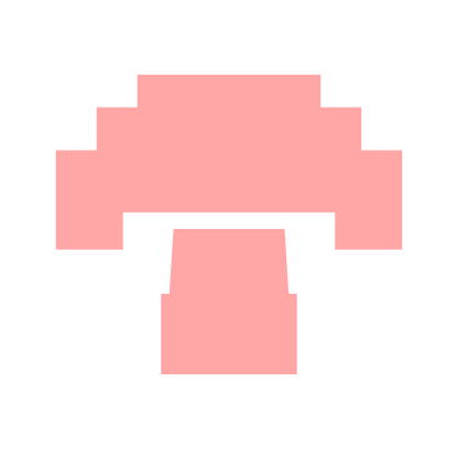 Pixel Mushroom Logo #ffa6a6