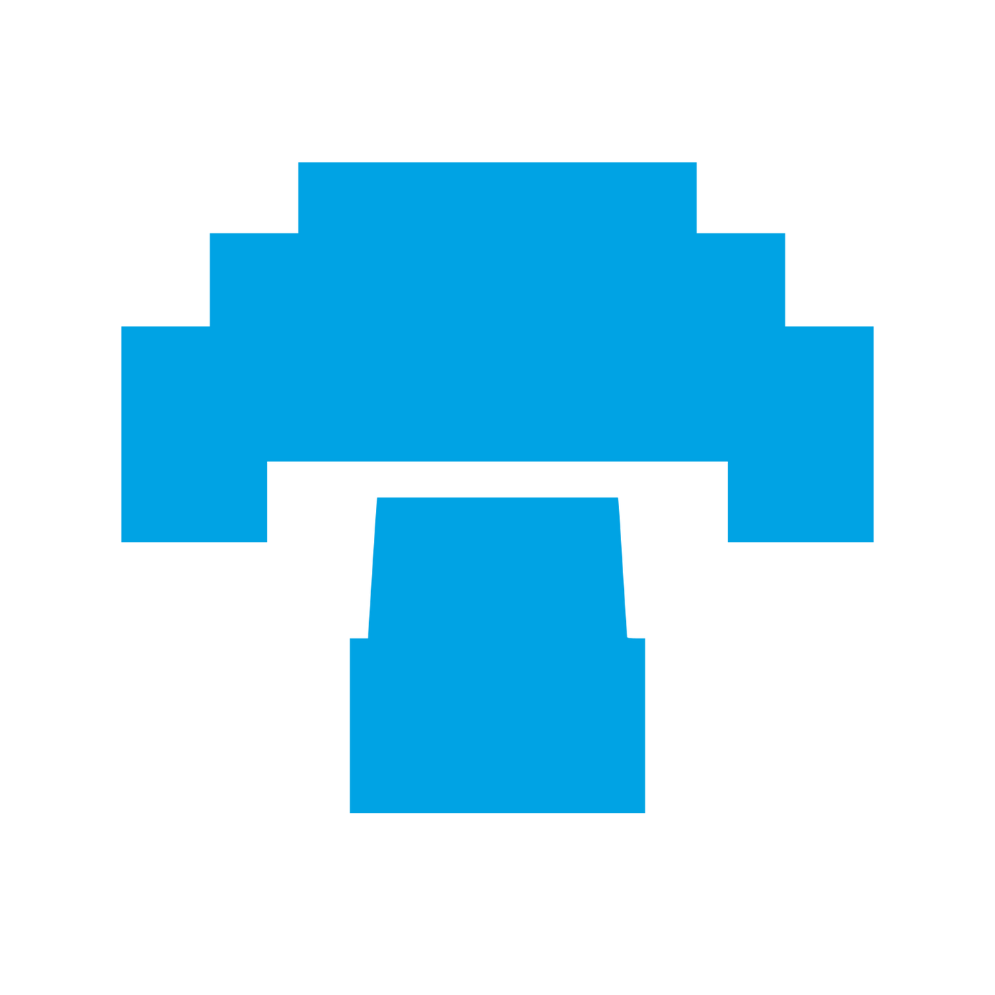 Pixel Mushroom Logo #00a3e4