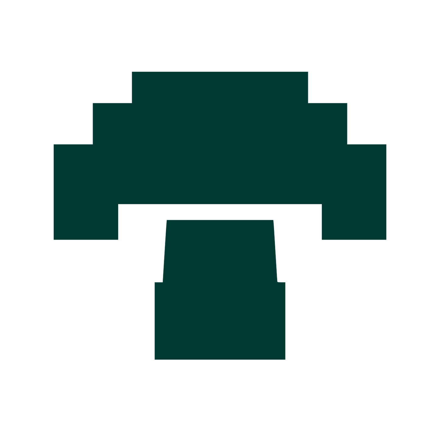 Pixel Mushroom Logo #003932
