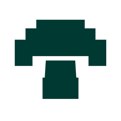 Pixel Mushroom Logo #003932