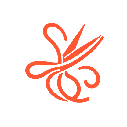 Abstract Scissors Logo #FF5733