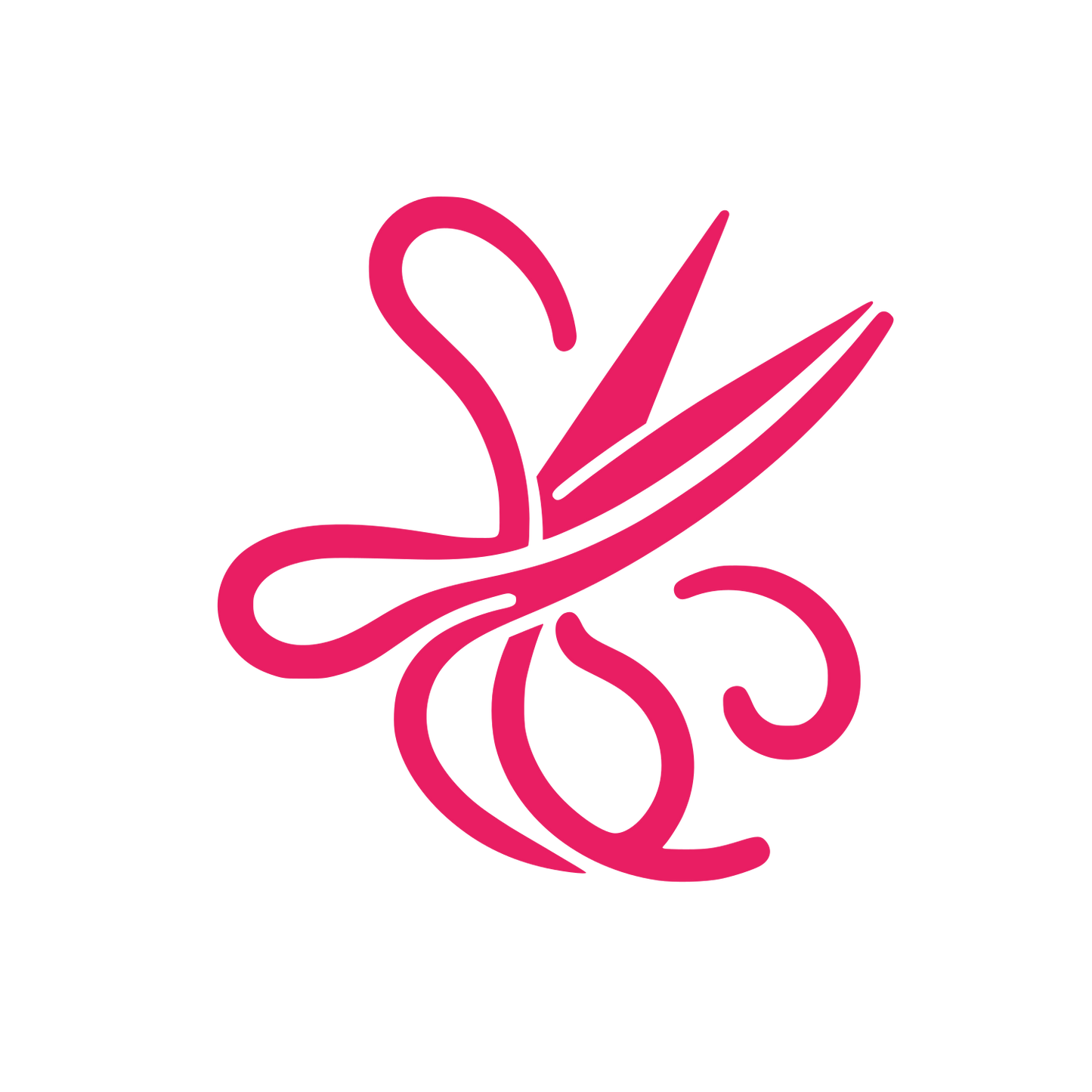 Abstract Scissors Logo #E91E63