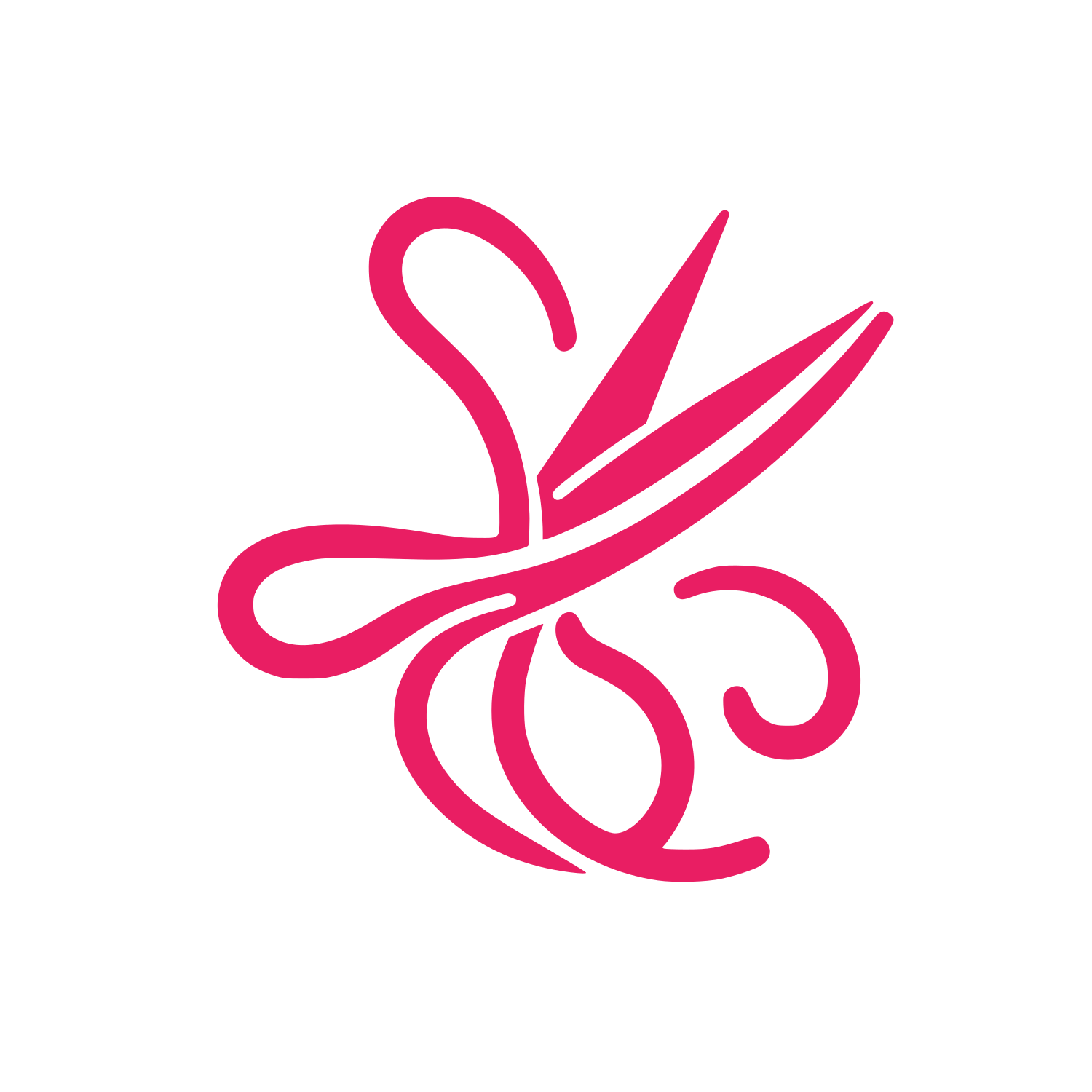 Abstract Scissors Logo #E91E63